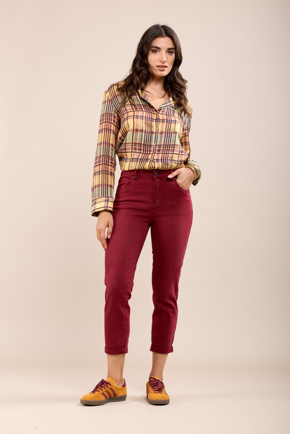 Toxik3 minimalist cuffed stretch denim boyfriend jean pants