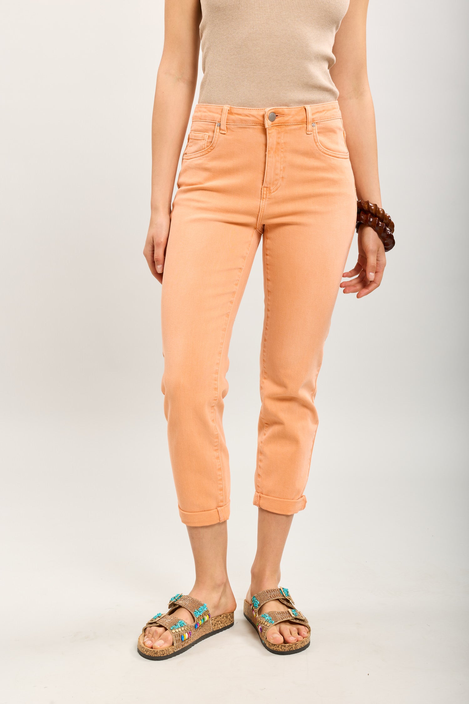 Toxik3 stretch boyfriend jeans with minimalist cuffs