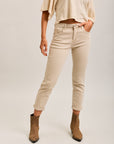 Pantalones vaqueros estilo boyfriend de denim elástico con puños minimalistas Toxik3