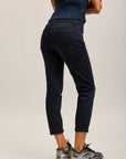 Pantalones vaqueros estilo boyfriend de denim elástico con puños minimalistas Toxik3