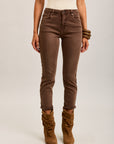Pantalones vaqueros estilo boyfriend de denim elástico con puños minimalistas Toxik3