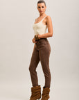 Pantalones vaqueros estilo boyfriend de denim elástico con puños minimalistas Toxik3
