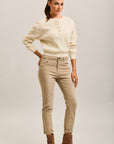 Pantalones vaqueros estilo boyfriend de denim elástico con puños minimalistas Toxik3