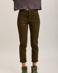 Pantalones vaqueros estilo boyfriend de denim elástico con puños minimalistas Toxik3
