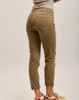 Pantalones vaqueros estilo boyfriend de denim elástico con puños minimalistas Toxik3
