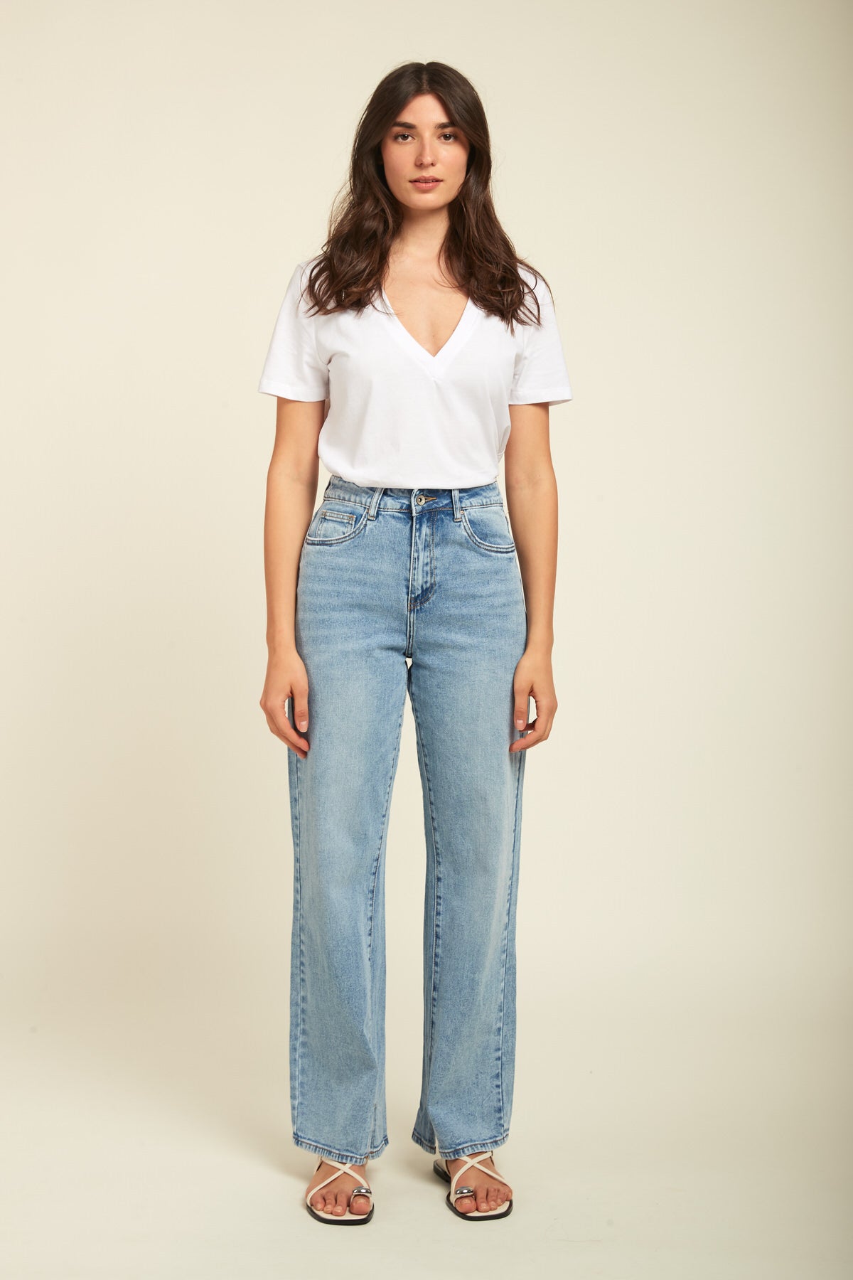 Large cut -off jeans - Perrine