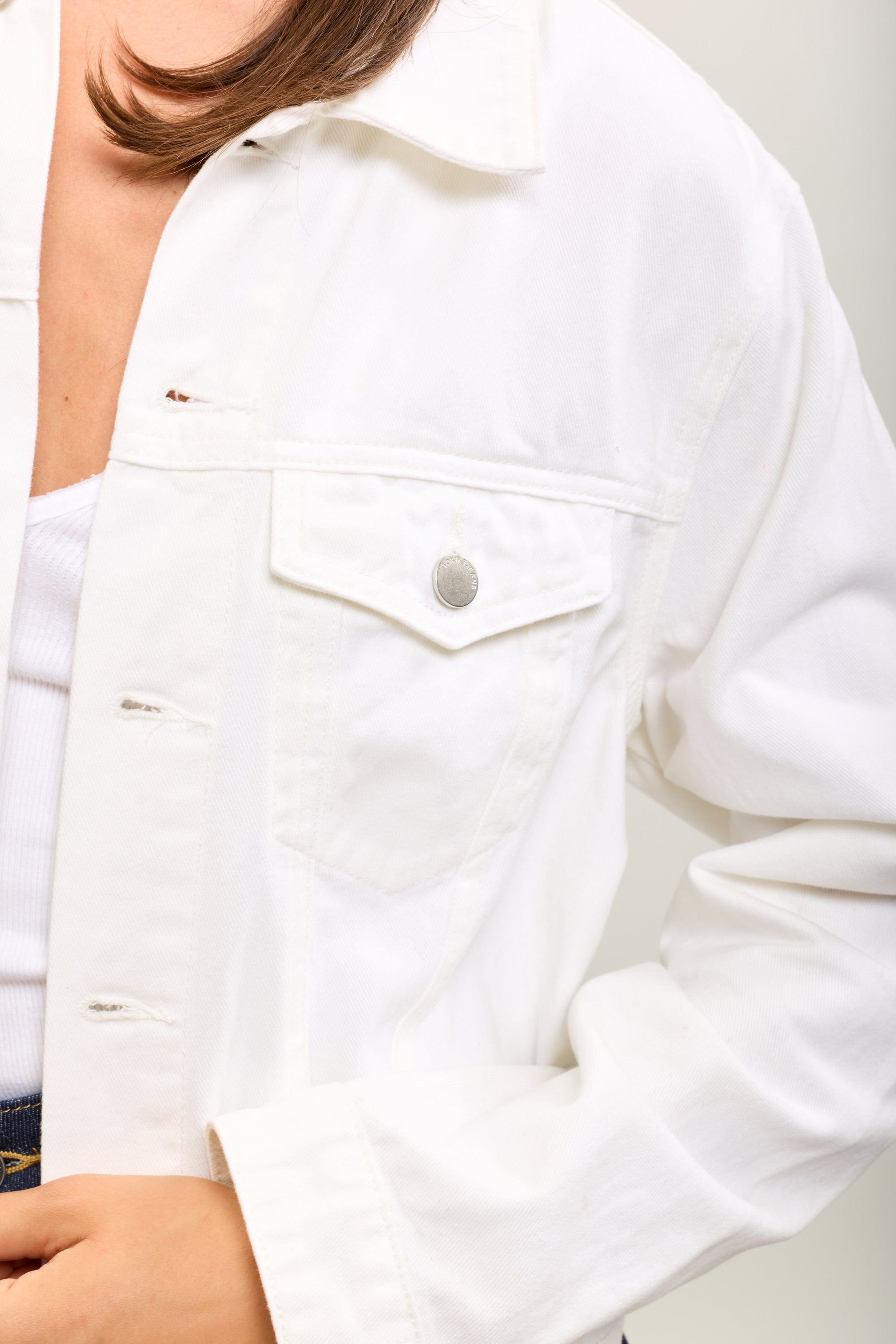 Toxik3 veste courte jean boutons