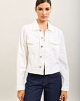 Toxik3 veste courte jean boutons