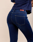 Toxik3 jean boyfriend super stretch à revers bleu indigo