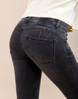 Toxik3 pantalon jean jogg super strech slim push-up