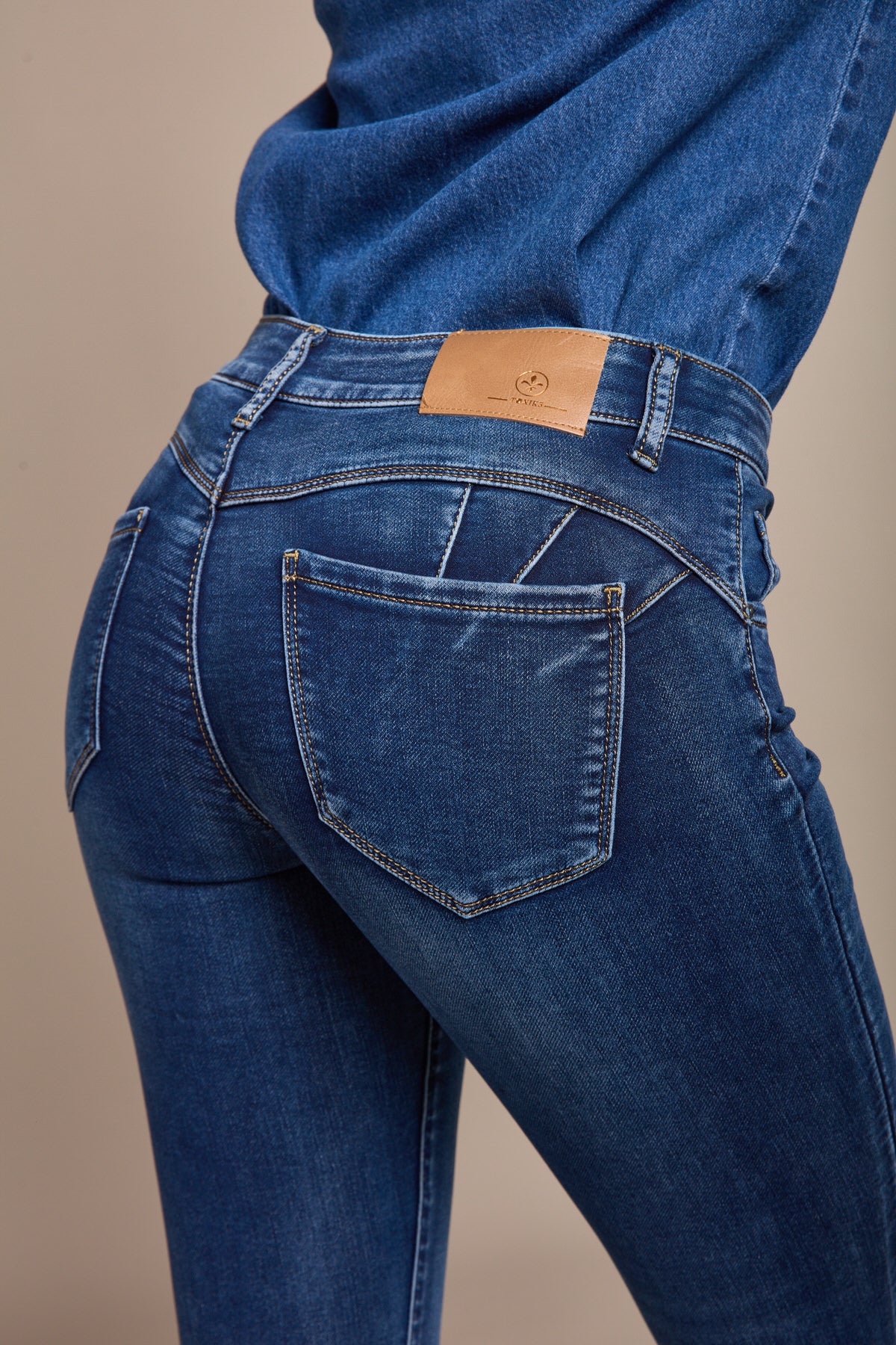 Toxik3 pantalones vaqueros de jogging súper elásticos y ajustados con push-up