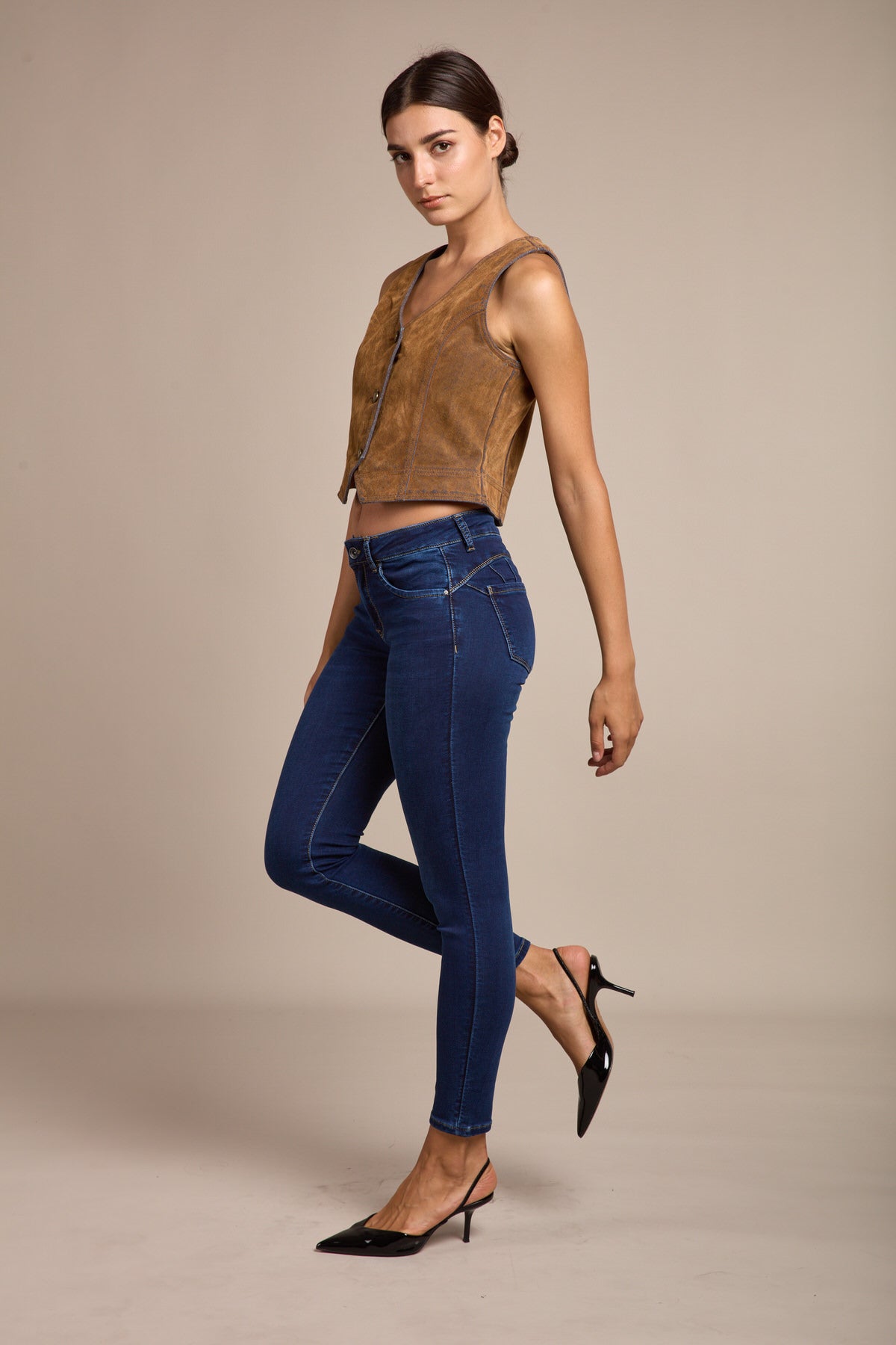 Toxik3 pantalones vaqueros de jogging súper elásticos y ajustados con push-up