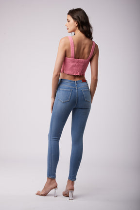 High -waisted Slim Stretch jeans - Naelle