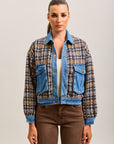 Chaqueta cálida de tweed bimaterial Toxik3