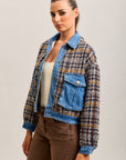 Chaqueta cálida de tweed bimaterial Toxik3