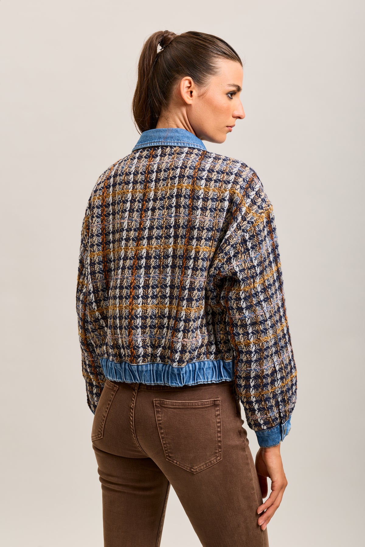Chaqueta cálida de tweed bimaterial Toxik3