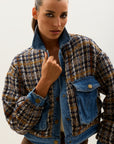 Chaqueta cálida de tweed bimaterial Toxik3