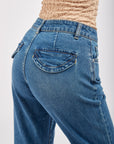 Jeans Detail Kniestasche - Witz