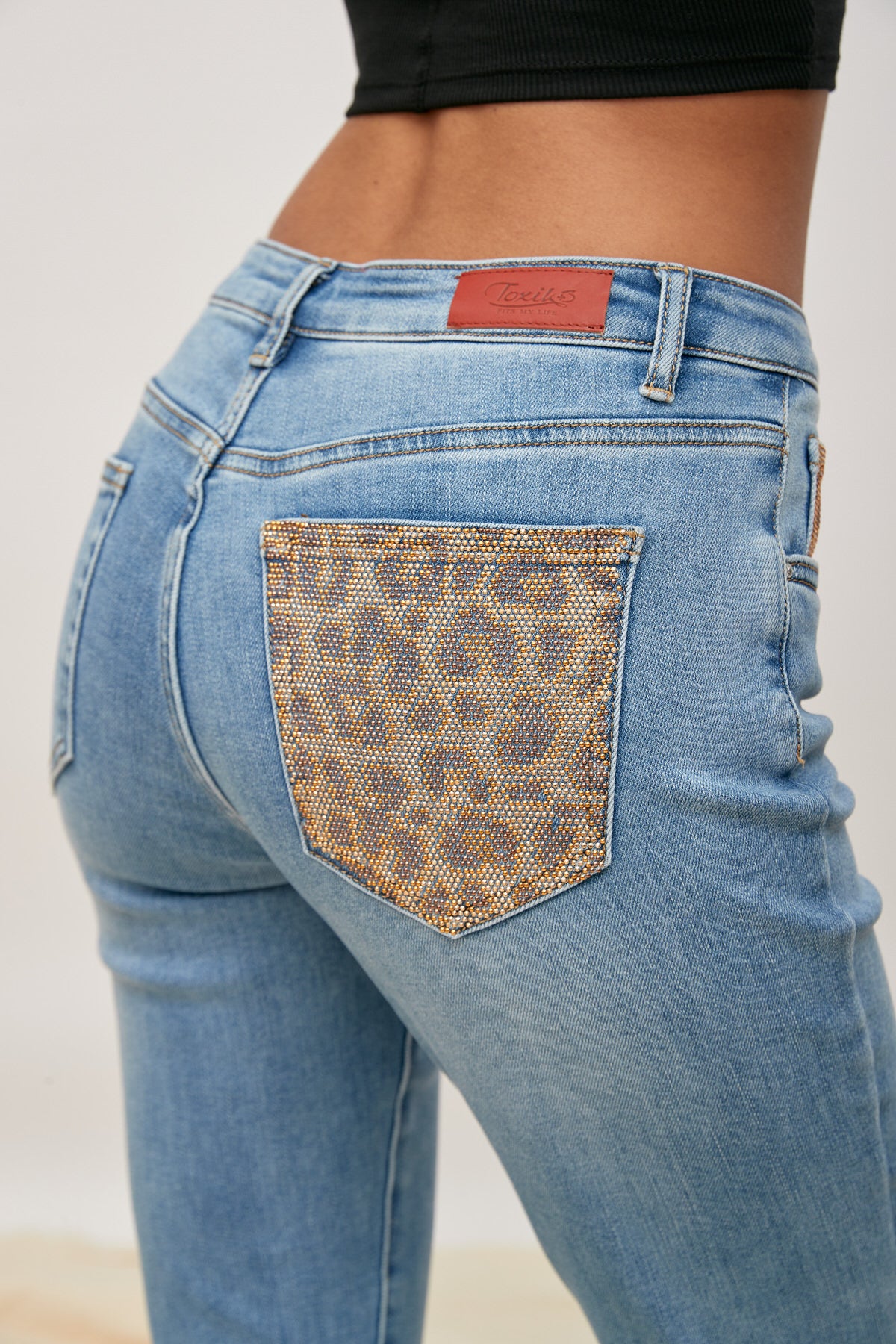 Jeans Detail Pocket Leopard - Katze