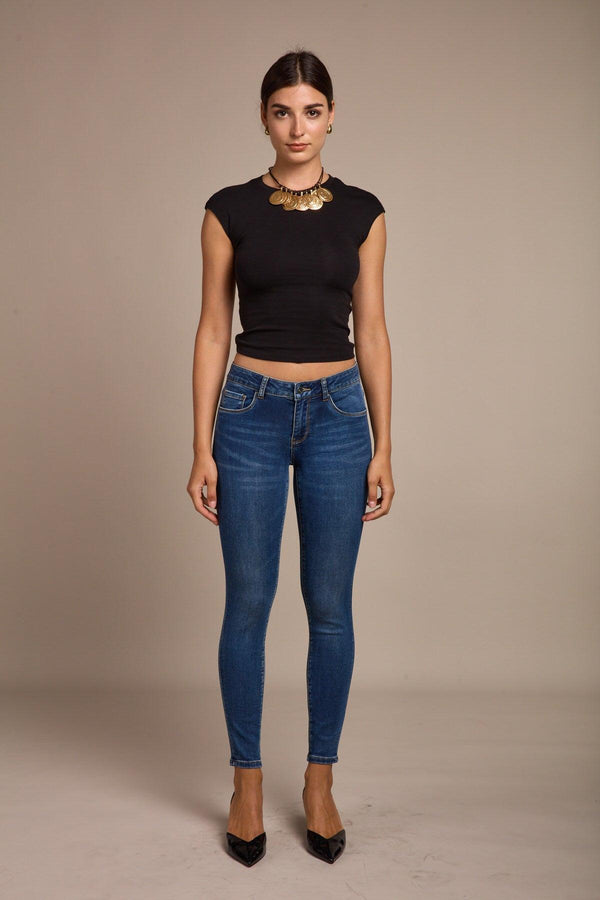 Jean Skinny Femme GUESS – Taille Basse 26, Mi-lavage, Stretch 4 Voies, Neuf Avec étiquettes