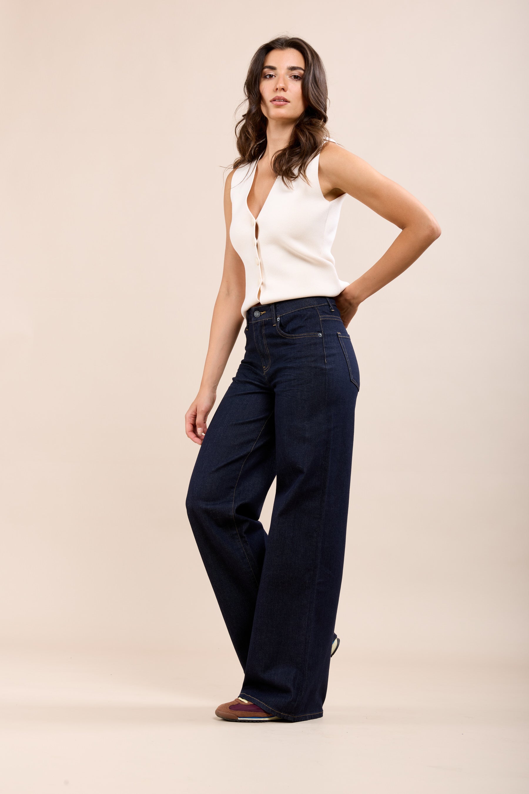 Wijde jeans van Toxik3 Snee hoog lang