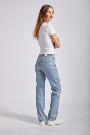 Metallic coated jeans - Beka
