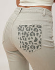 Jeans detail pocket leopard - feline