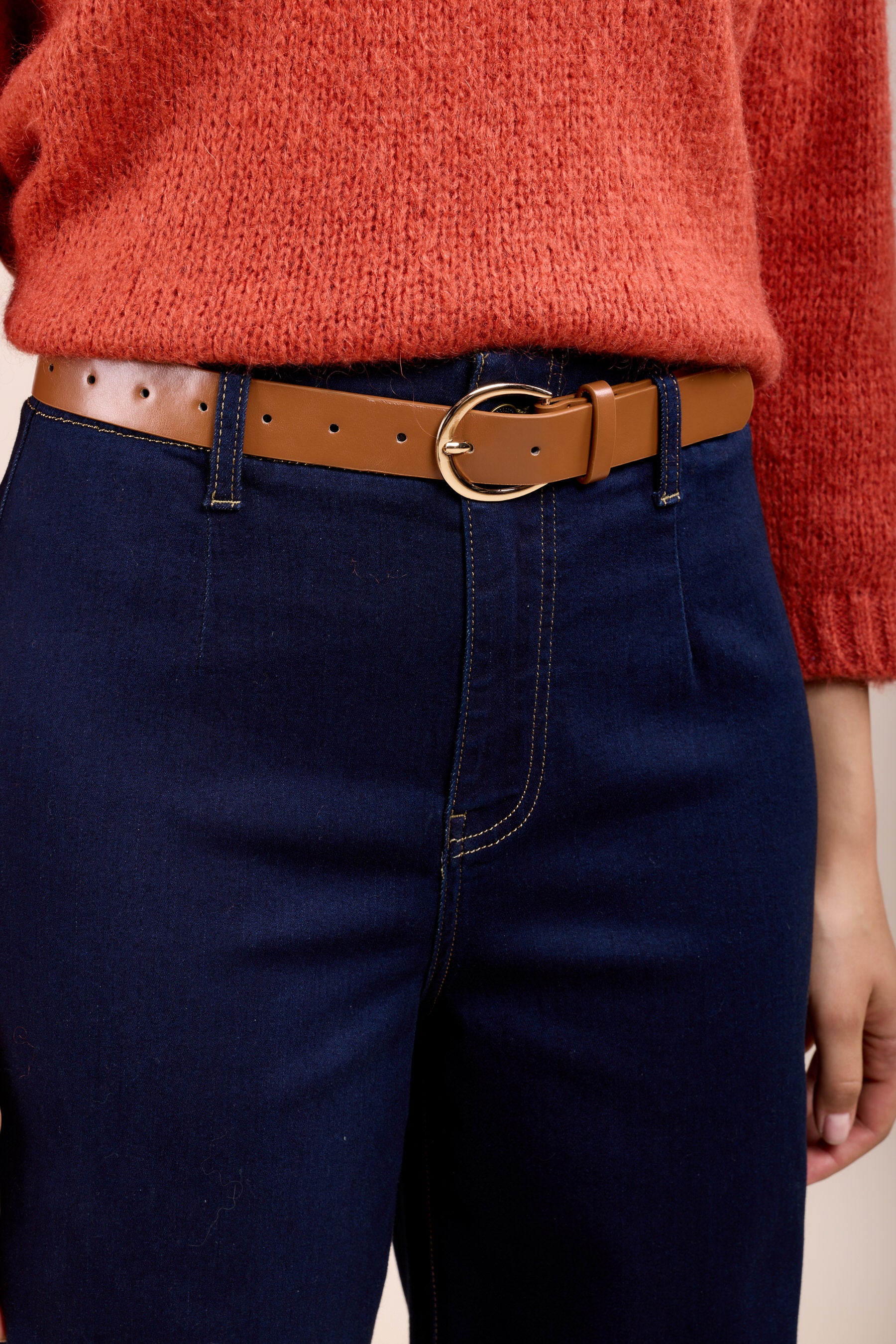 Toxik3 jean wide taille haute stretch avec ceinture