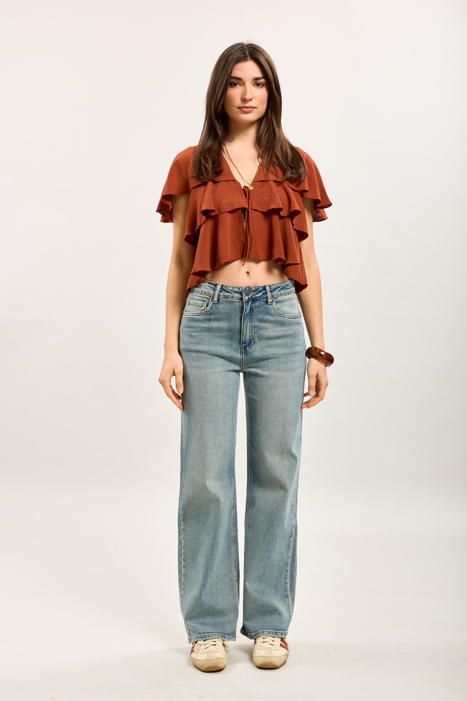 Toxik3 jean droit taille haute vintage