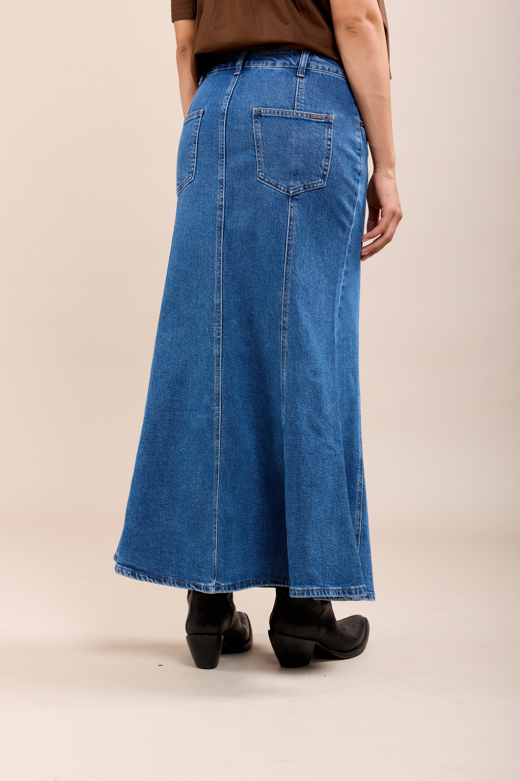 Toxik3 Denim Stretch Falda de trompeta larga