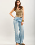 Toxik3 wide jeans with holes at the back