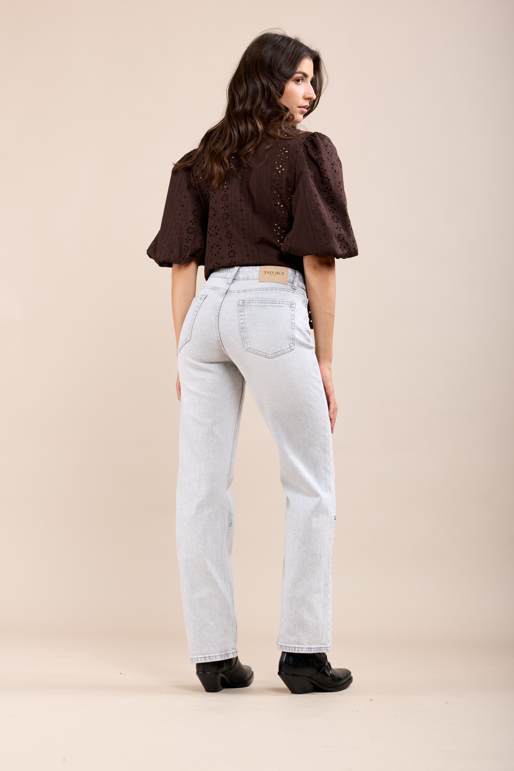 Toxik3 jean droit stretch botte amovible western