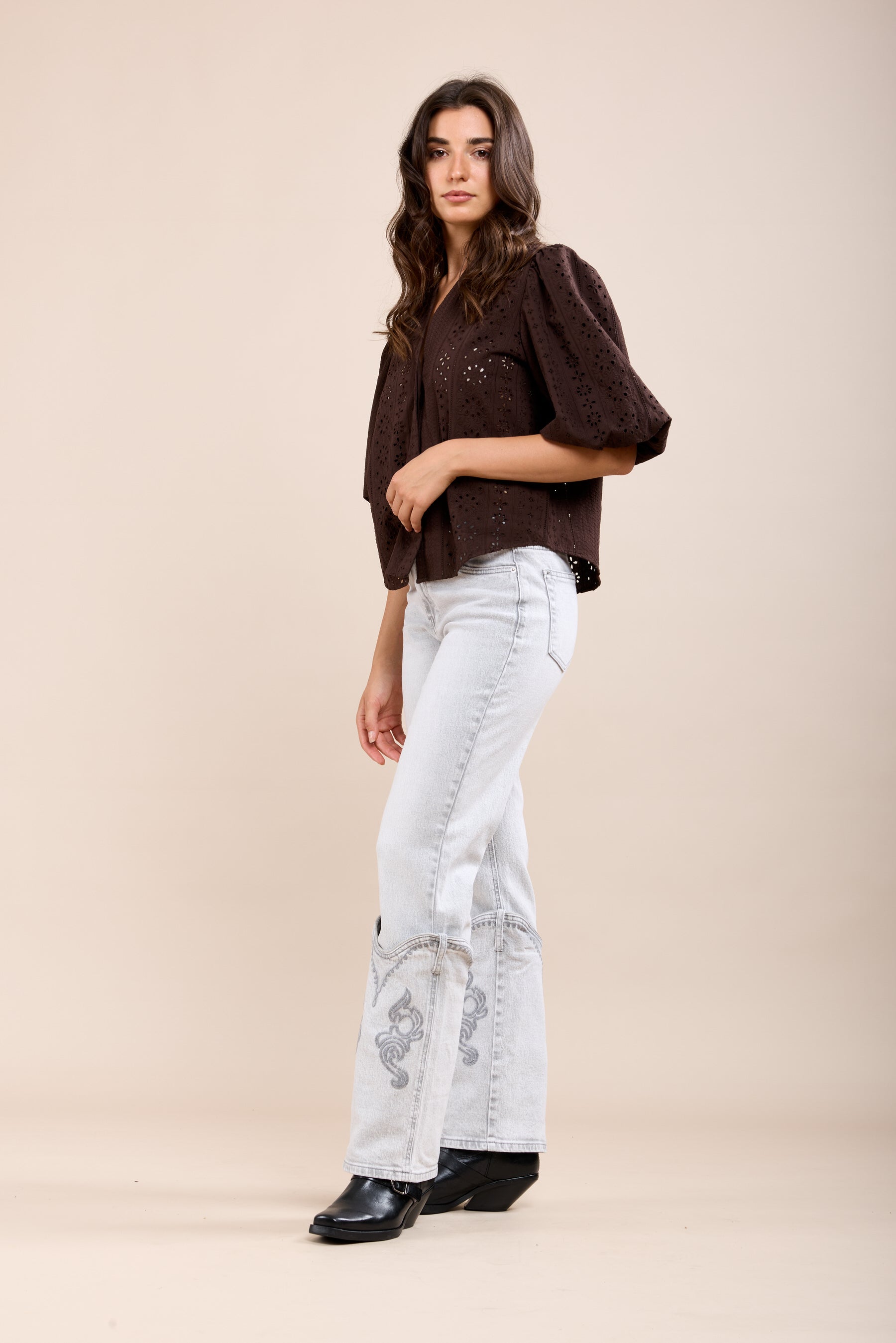 Toxik3 jean droit stretch botte amovible western