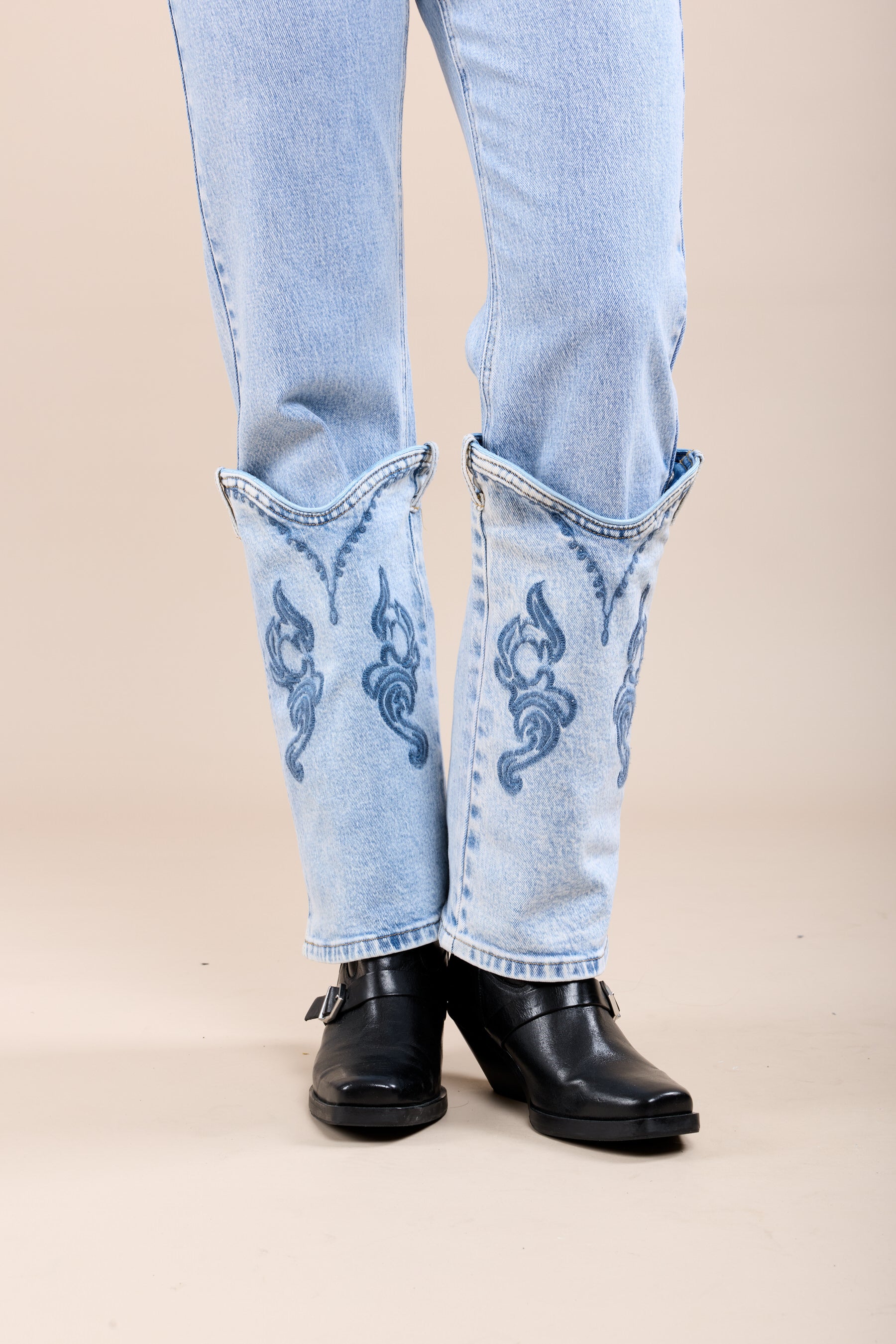 Toxik3 jean droit stretch botte amovible western