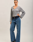Toxik3 stretch denim en tweed jeans