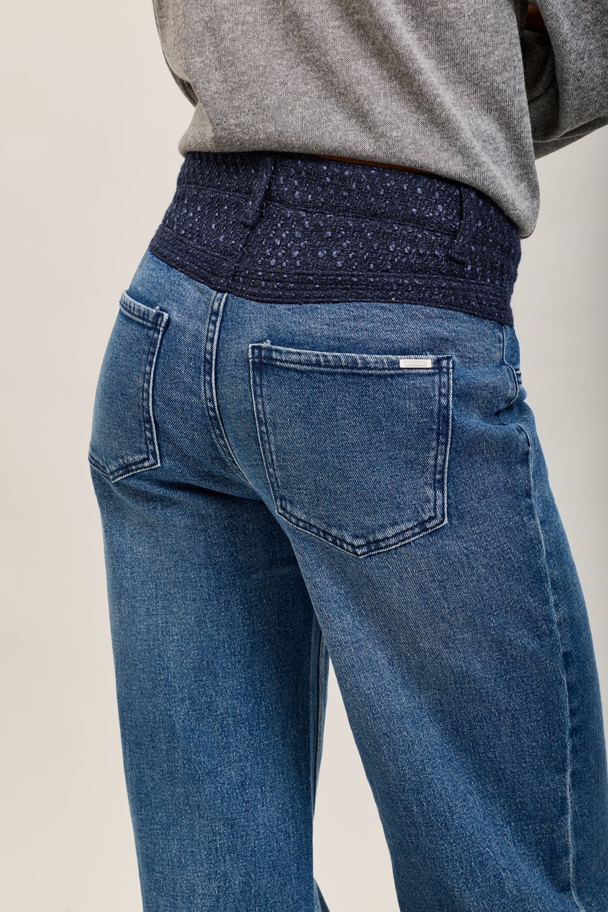 Toxik3 stretch denim en tweed jeans
