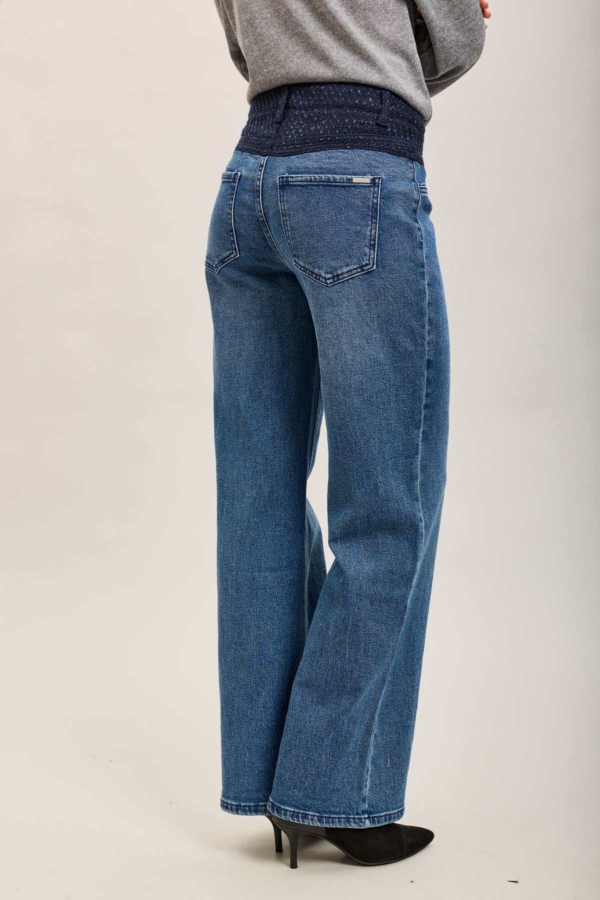 Toxik3 stretch denim en tweed jeans