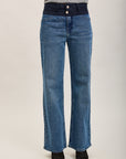 Toxik3 stretch denim en tweed jeans