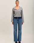 Toxik3 stretch denim en tweed jeans