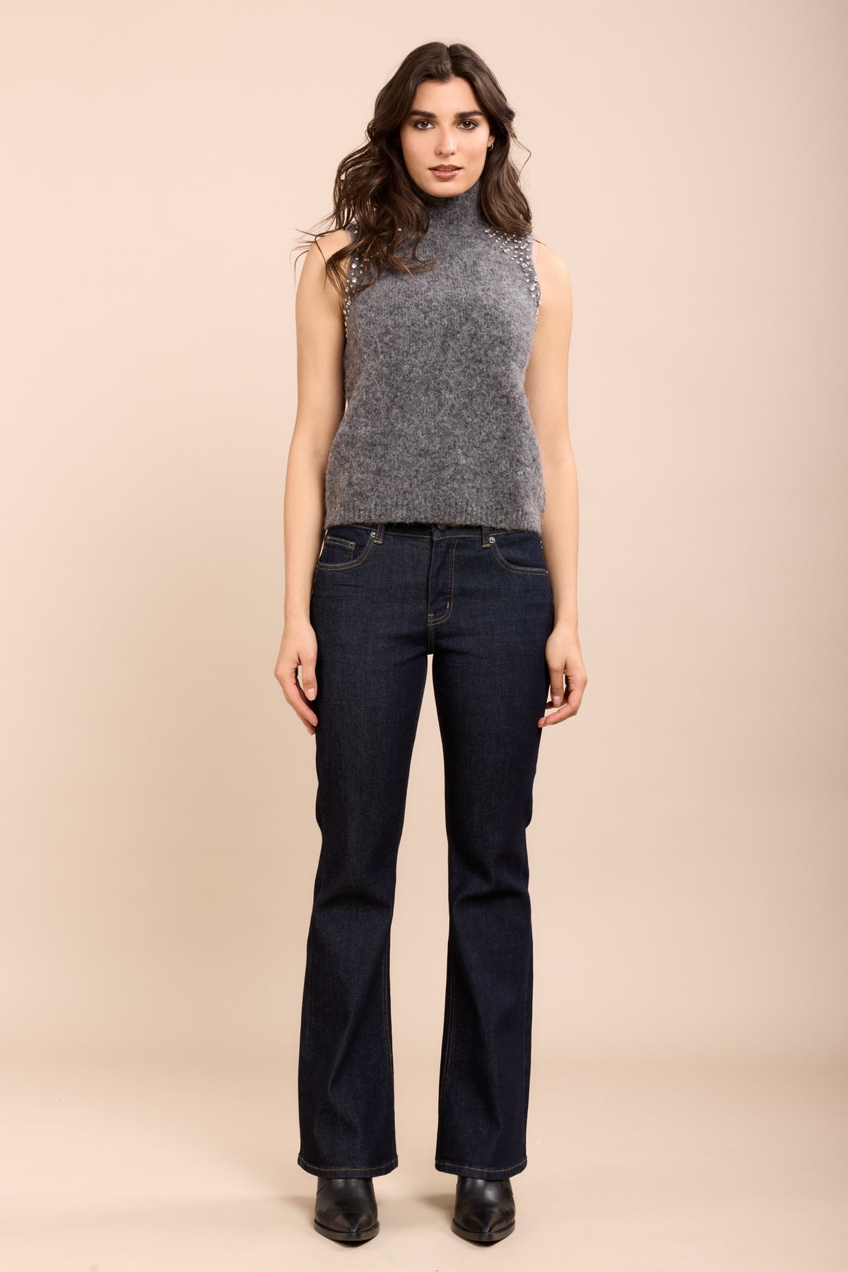 Toxik3 pantalon jean bootcut stretch évasé
