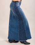 Toxik3 Long Jeansrock zwei -Color