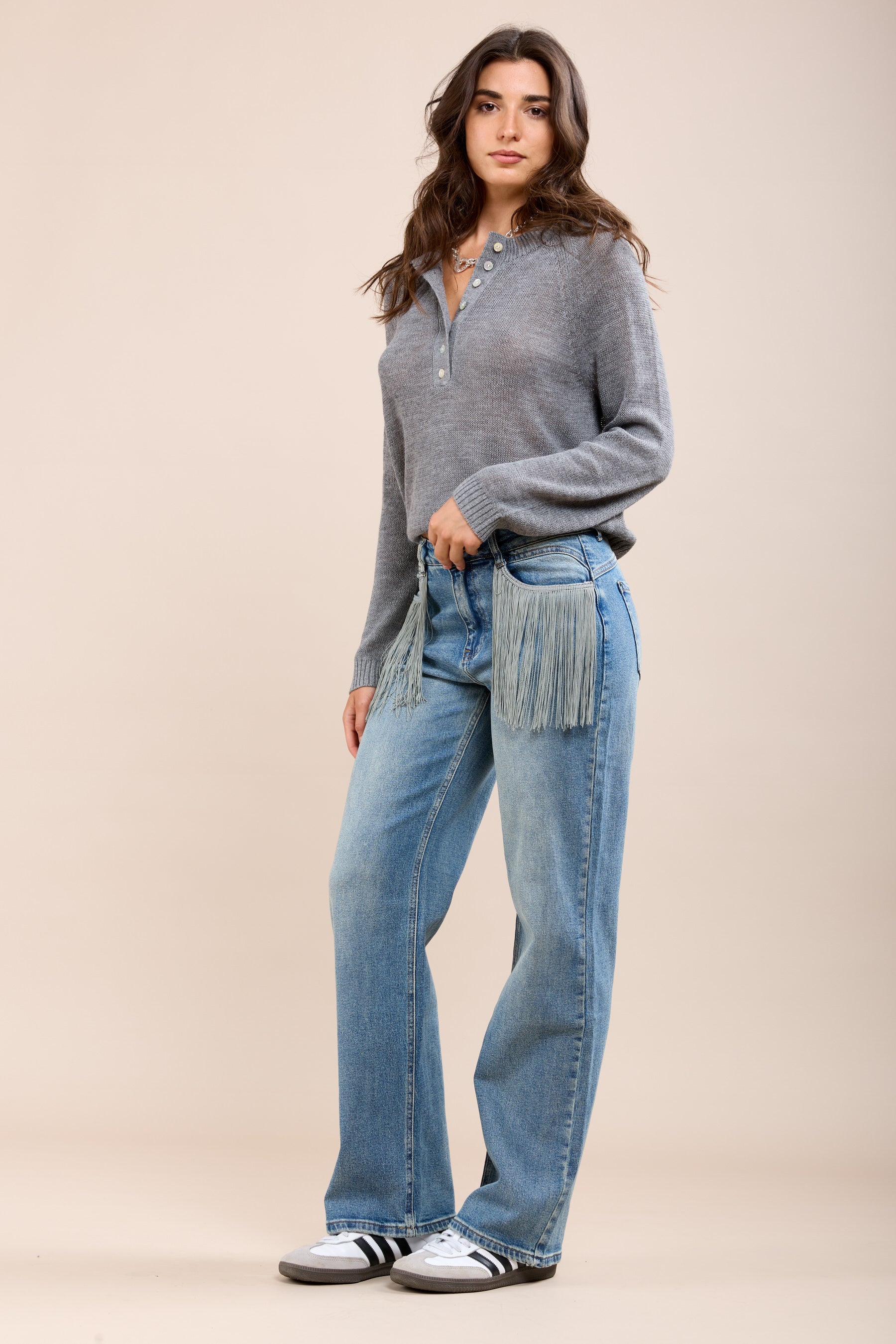 Toxik3 Jean Stretch Right Poches à Fringe