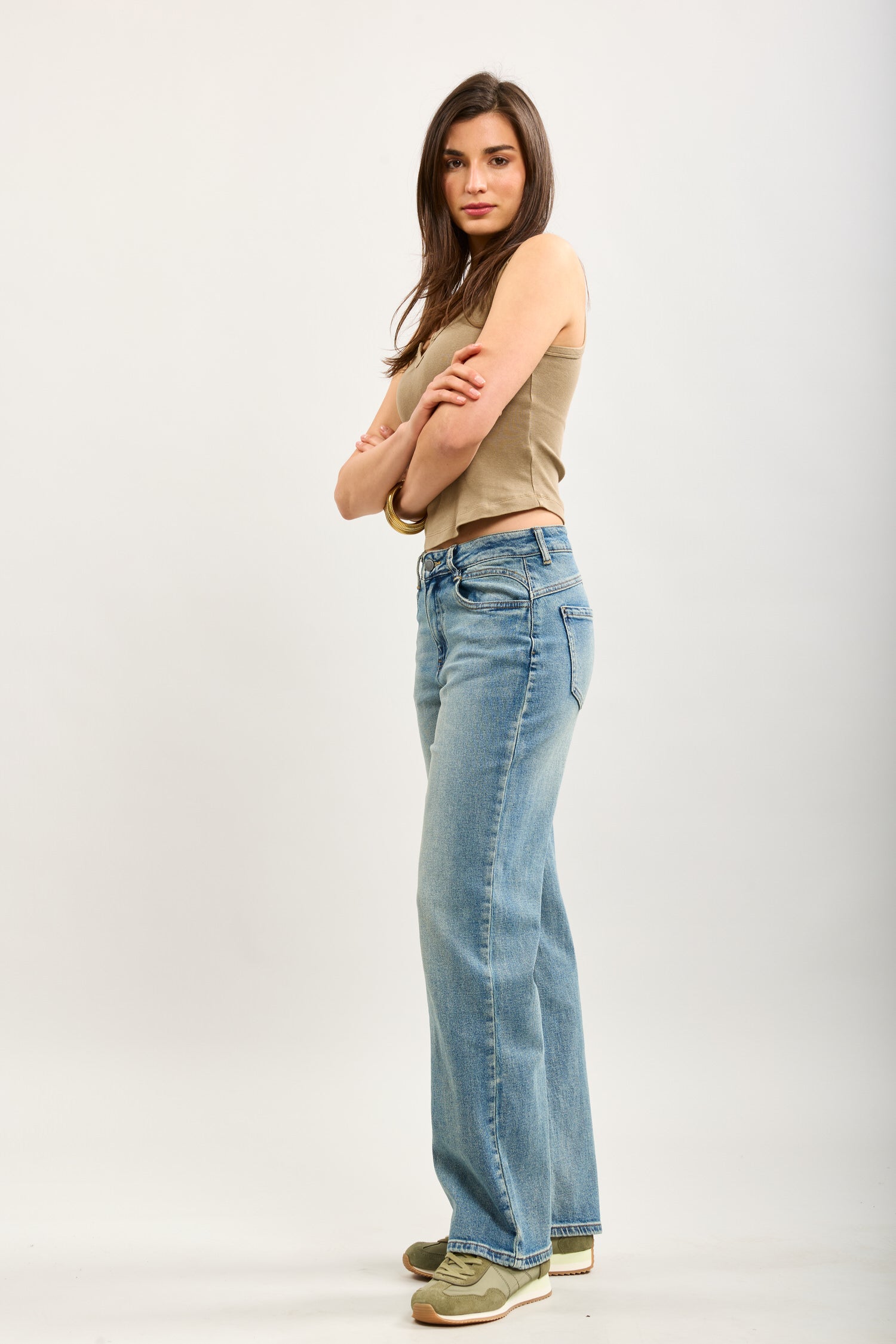 Toxik3 straight stretch denim pants with pockets