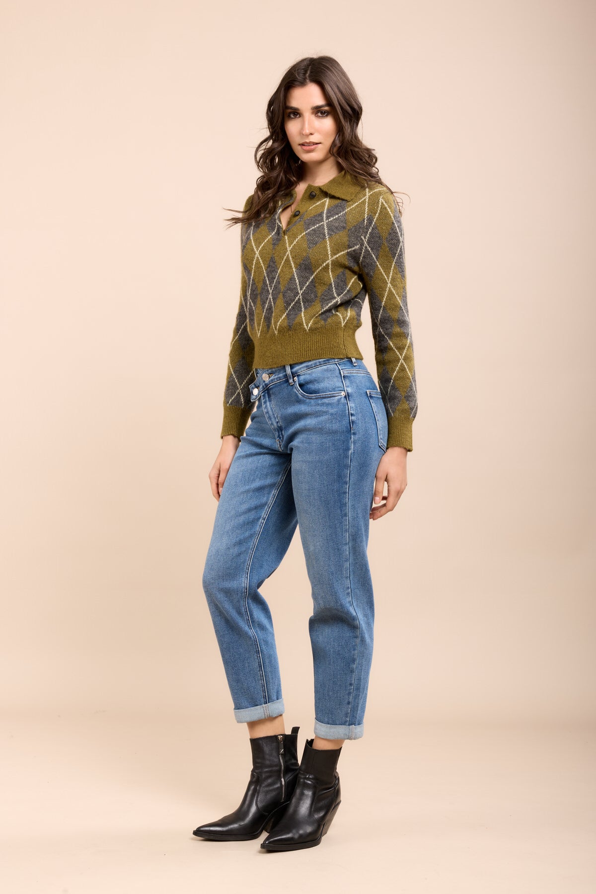 Toxik3 pantalon jean boy fermeture asymétrique