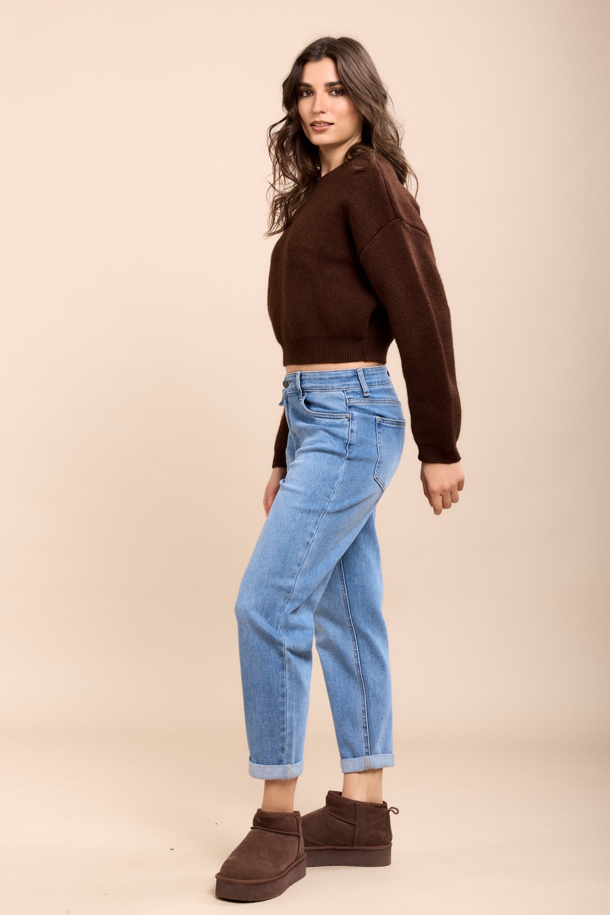 Toxik3 pantalon jean boy fermeture asymétrique