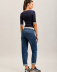Toxik3 pantalon jean boy fermeture asymétrique