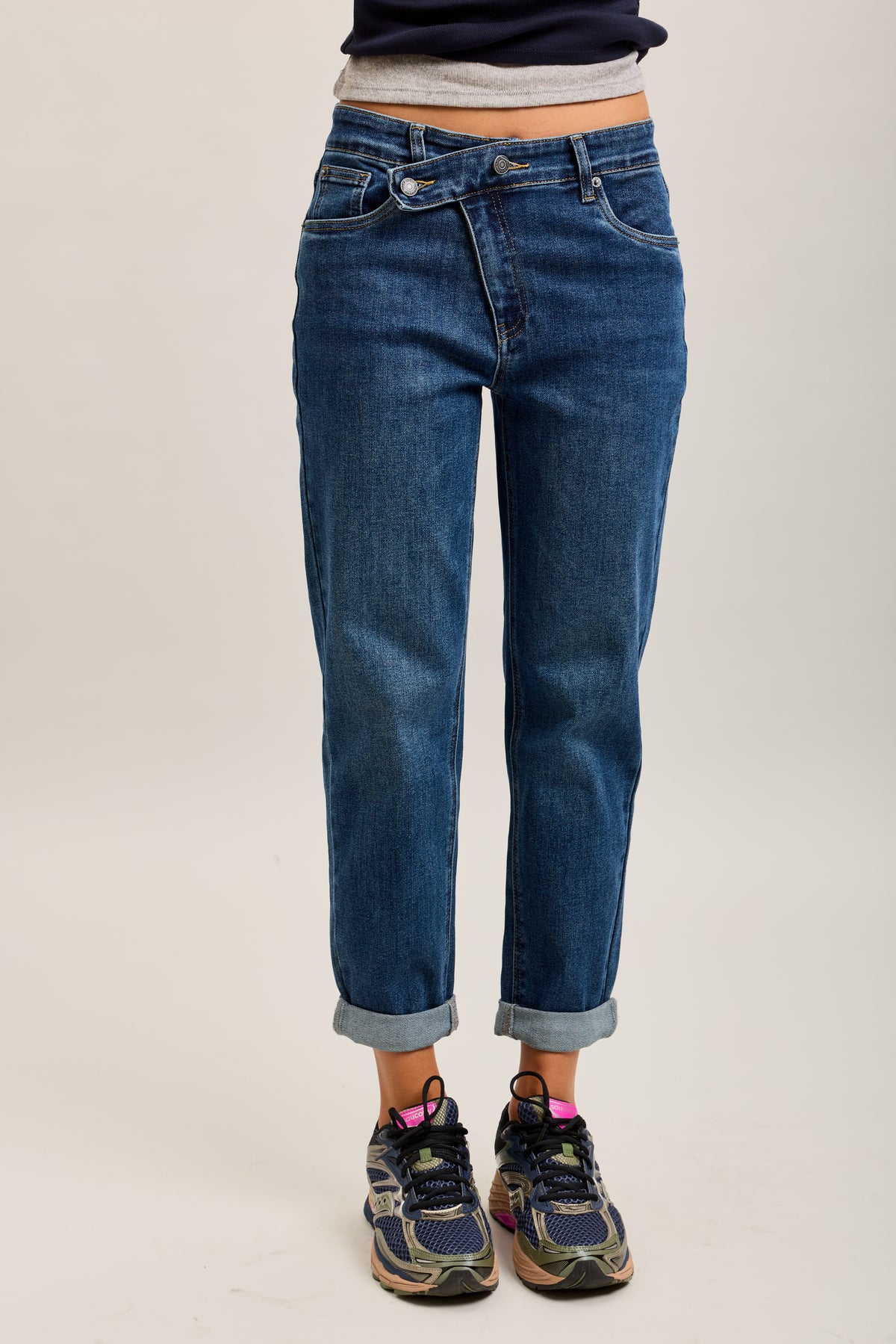 Toxik3 pantalon jean boy fermeture asymétrique