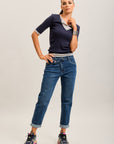 Toxik3 pantalon jean boy fermeture asymétrique