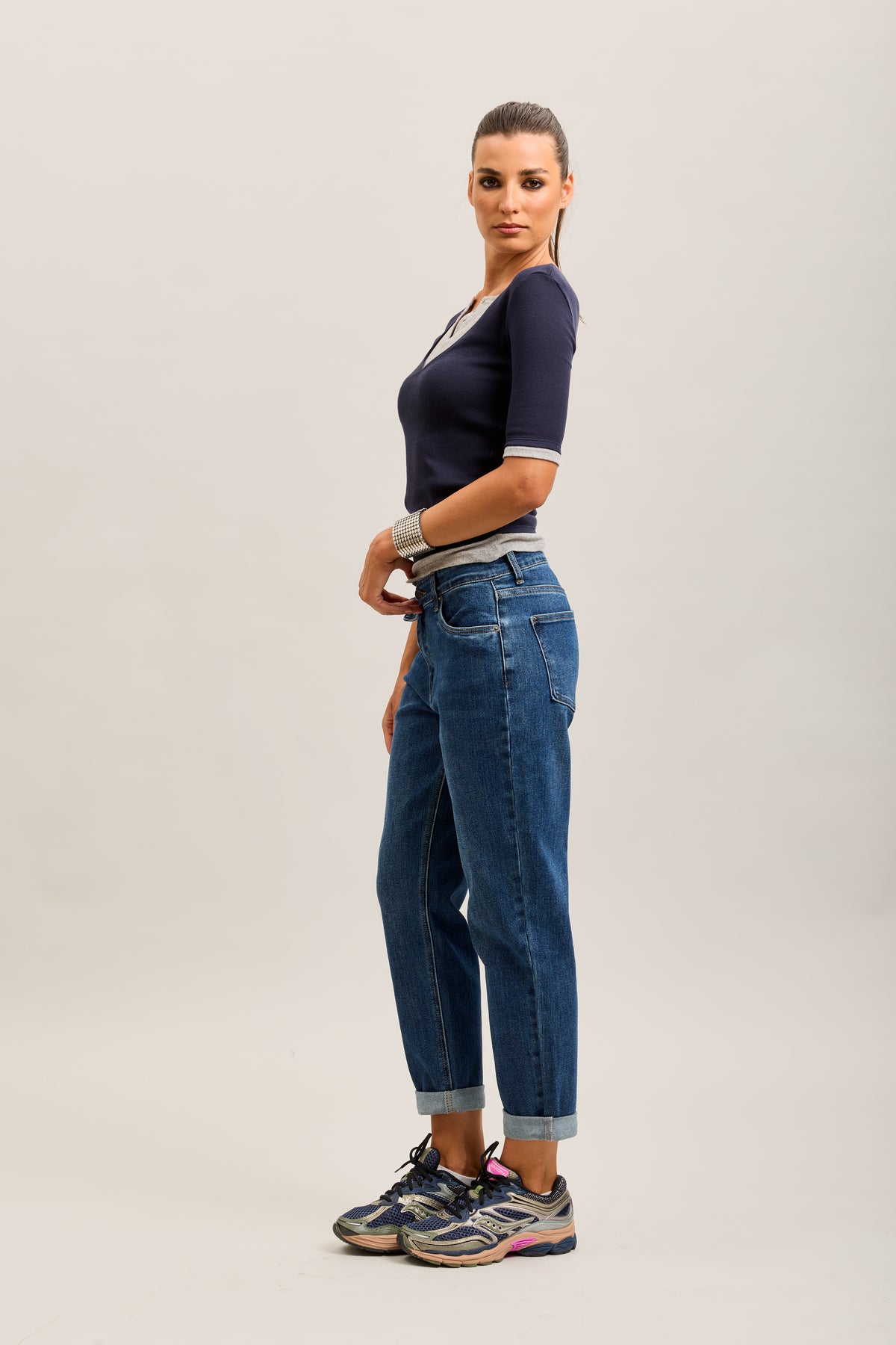 Toxik3 pantalon jean boy fermeture asymétrique