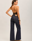 Toxik3 extra-wide stretch high-waisted jeans raw blue